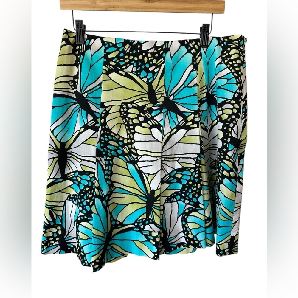 Etcetera Butterfly Print Skirt - Blue and Green size 12